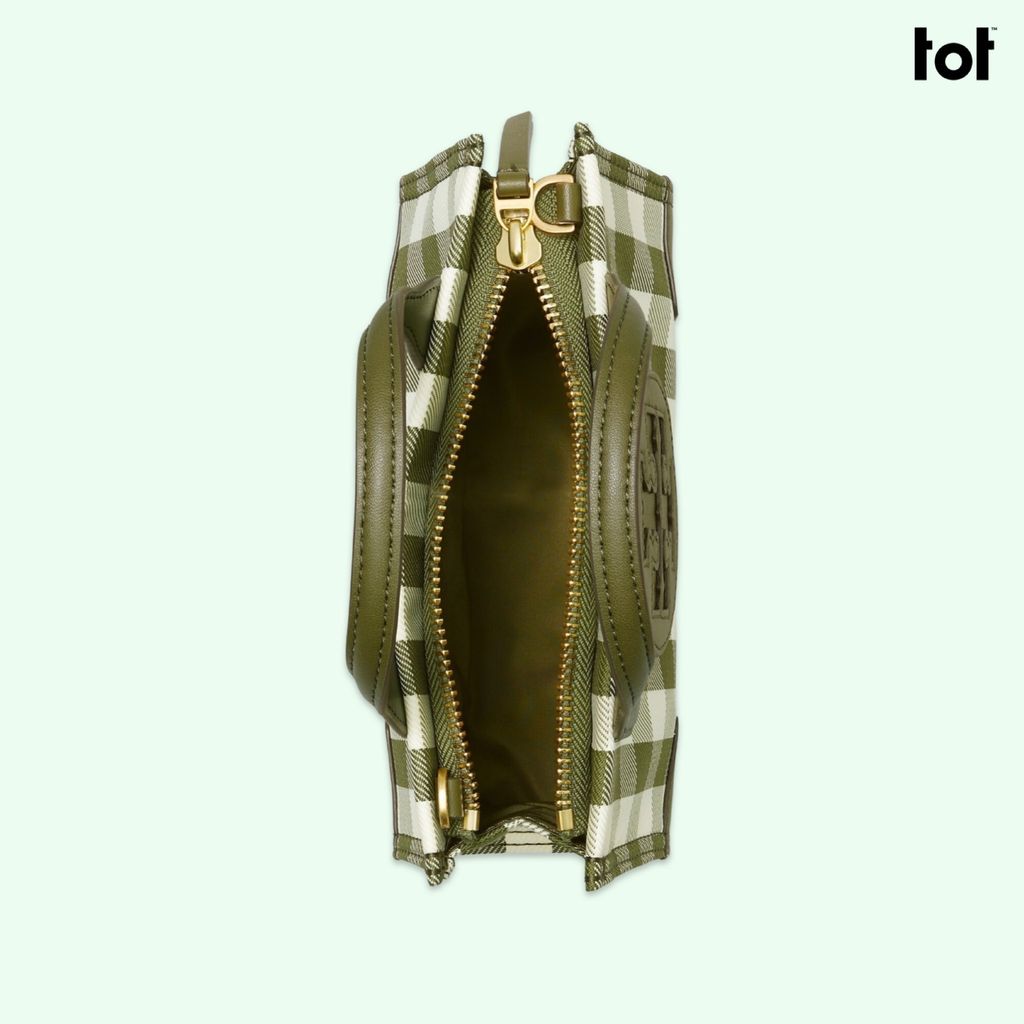 TORY BURCH - ELLA GINGHAM MICRO TOTE – Louis & Laura Store TORY BURCH - ELLA GINGHAM MICRO TOTE – Louis & Laura Store