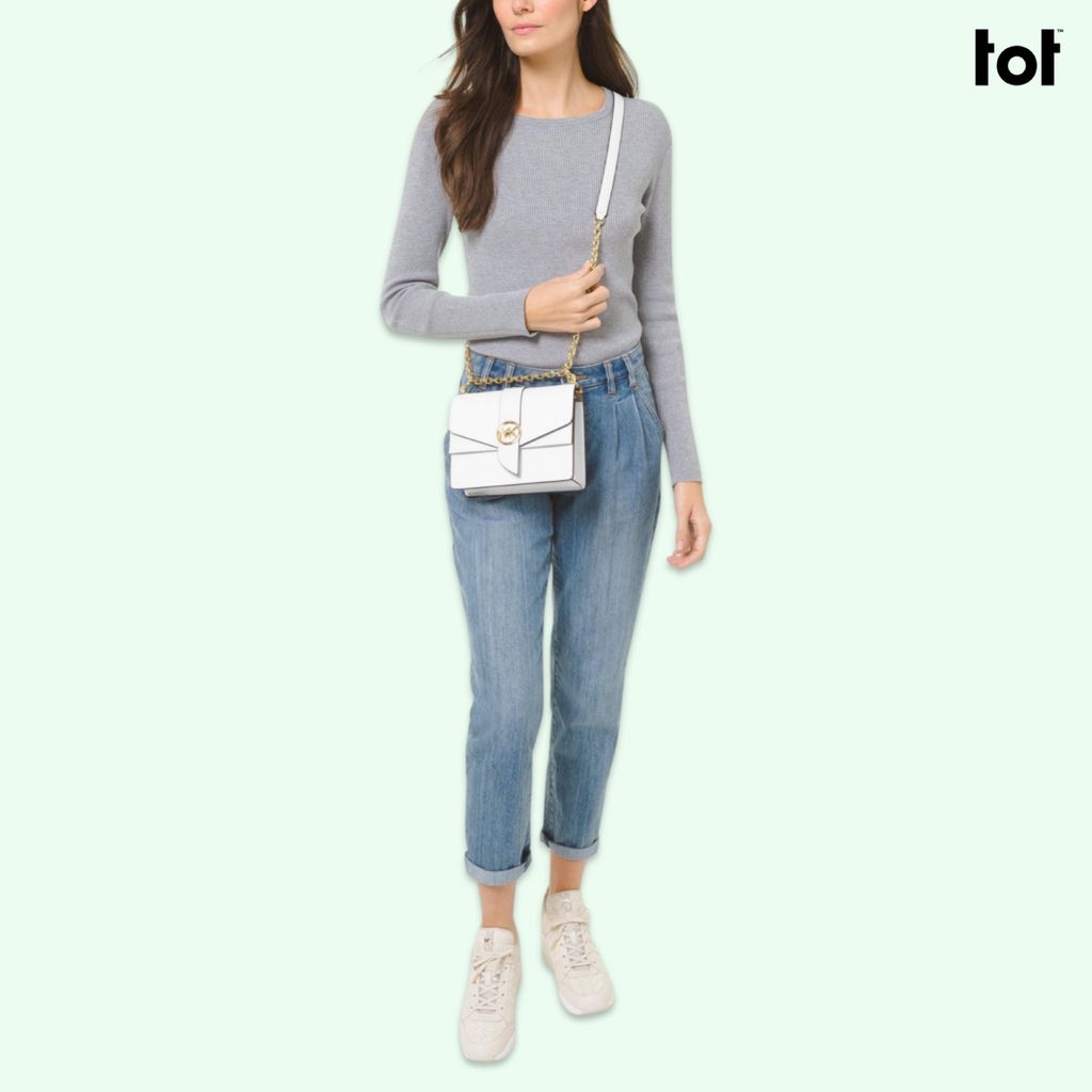 MICHAEL KORS GREENWICH SMALL SAFFIANO LEATHER CROSSBODY BAG Louis