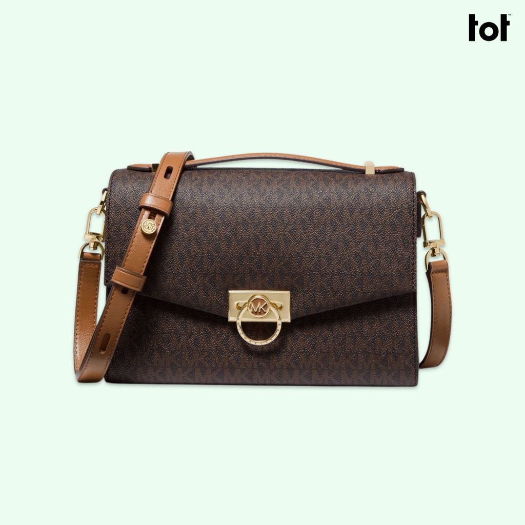 MICHAEL KORS HENDRIX MEDIUM LOGO MESSENGER BAG Louis & Laura Store