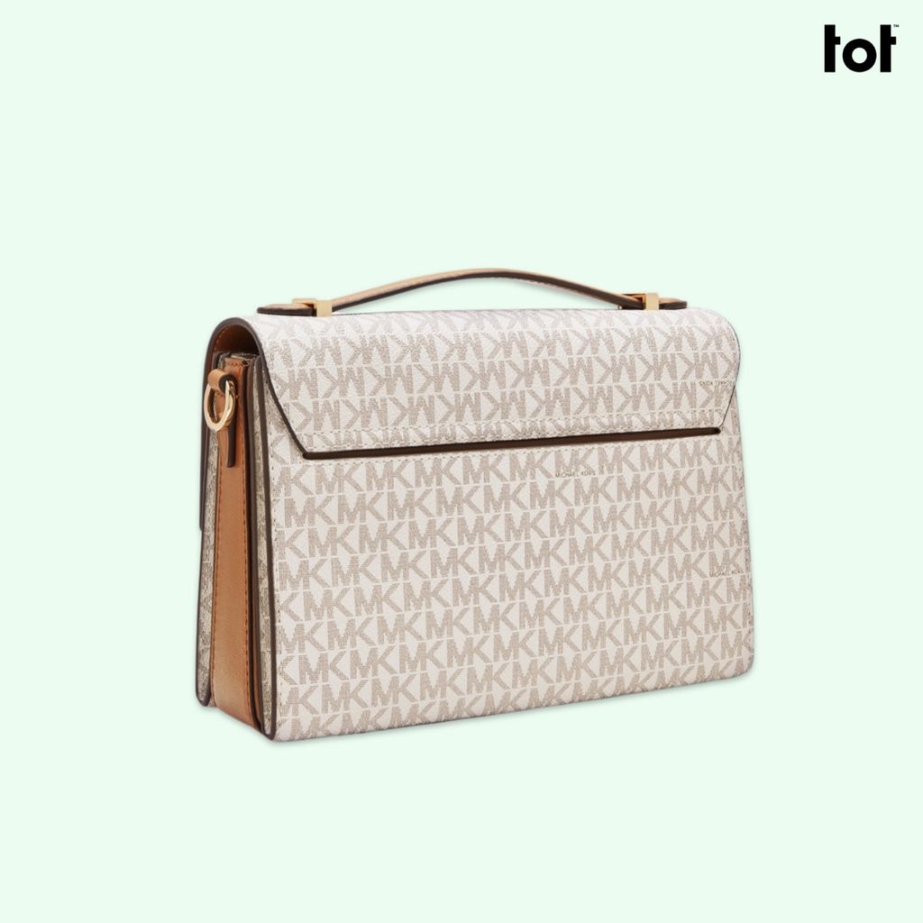 MICHAEL KORS HENDRIX MEDIUM LOGO MESSENGER BAG Louis & Laura Store