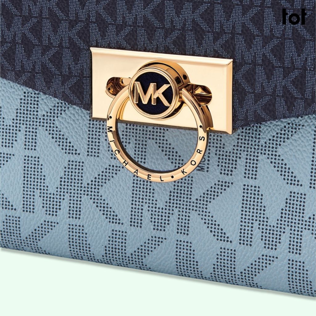 MICHAEL KORS HENDRIX MEDIUM TWOTONE LOGO MESSENGER BAG Louis