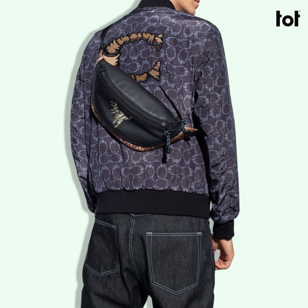 COACH X MICHAEL B. JORDAN LEAGUE BELT BAG IN MUMMIFIED SIGNATURE 