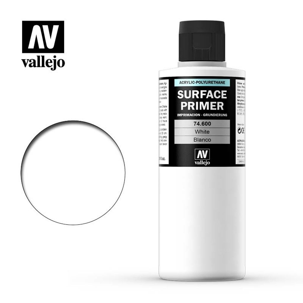 VALLEJO PRIMER 200ML - Black, Grey, White & Gloss Black – Hobbymate