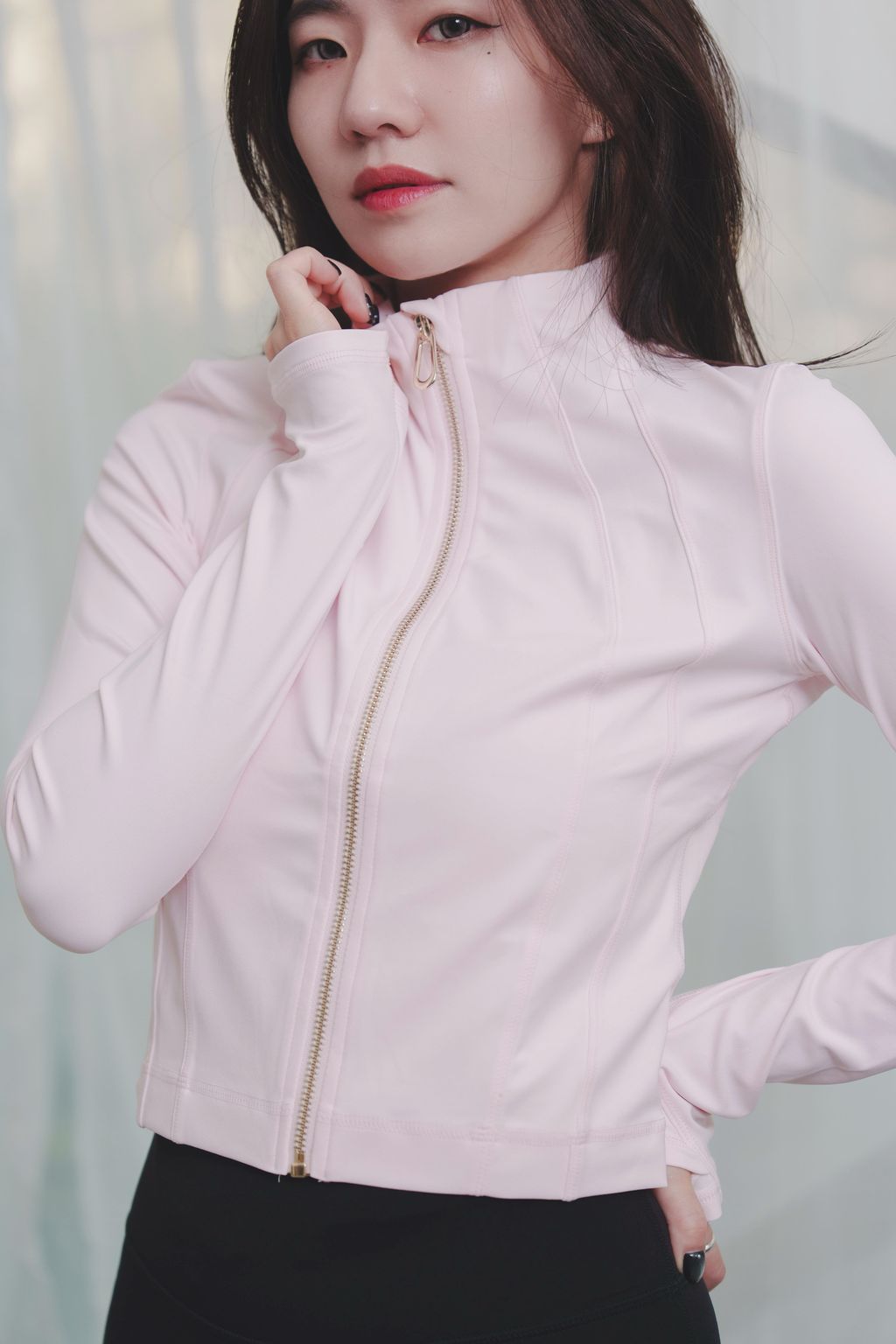 修身外套粉色２