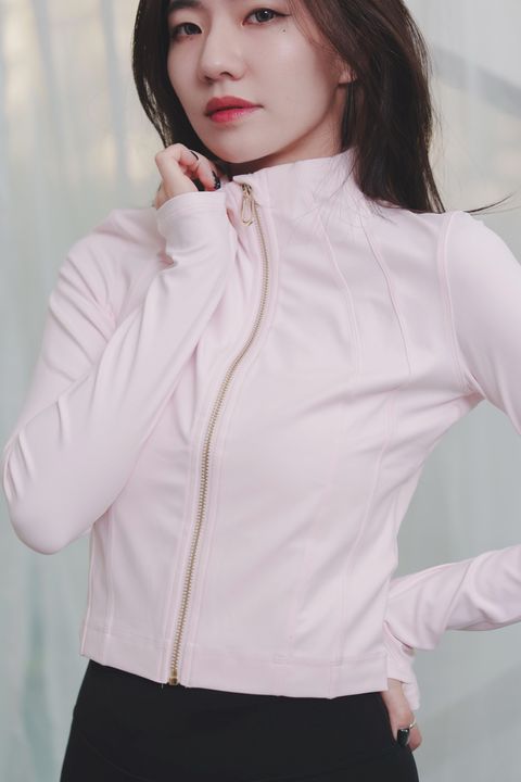 修身外套粉色２