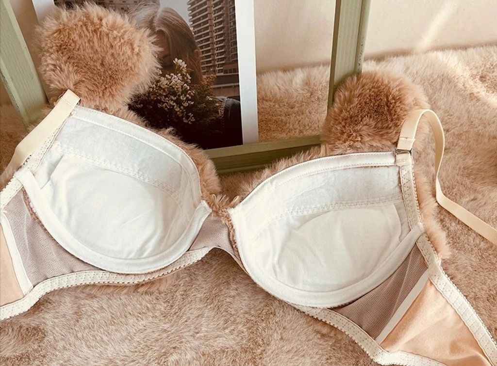 🧸FLUFFY BEAR BRA SET