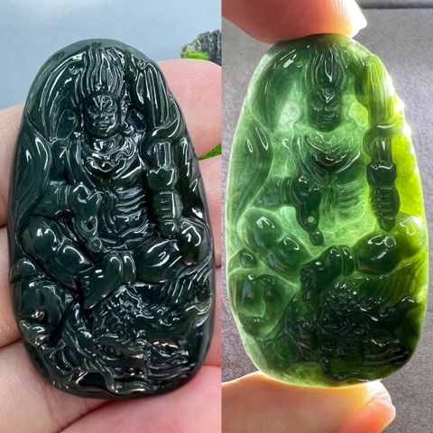 楽天ランキング1位】 中国 玉石彫刻 山水人物刻 紙鎮 置物 C R5926