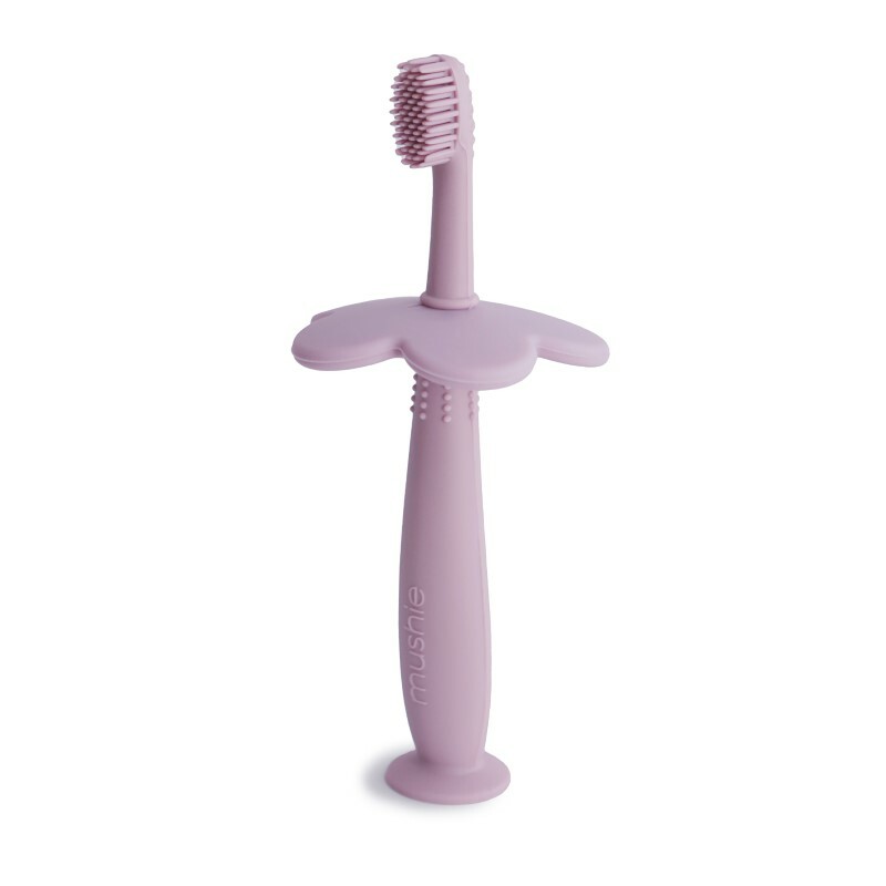 Mushie Training Toothbrush Flower Soft Lilac.jpeg