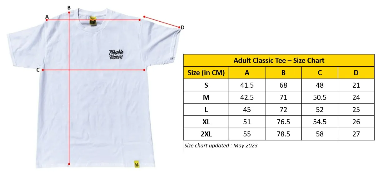 Size Chart - May 2023