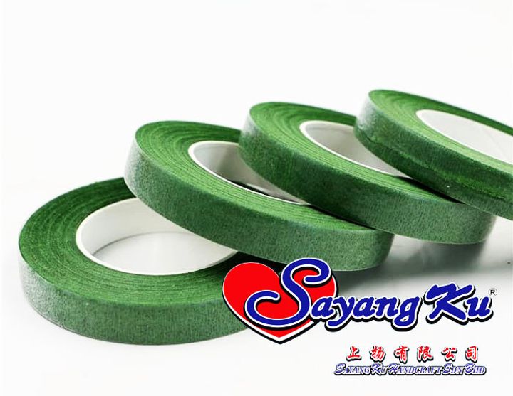 Green Pelilit Bunga Floral Tape Segulung for Craft Flower Stems Malaysia