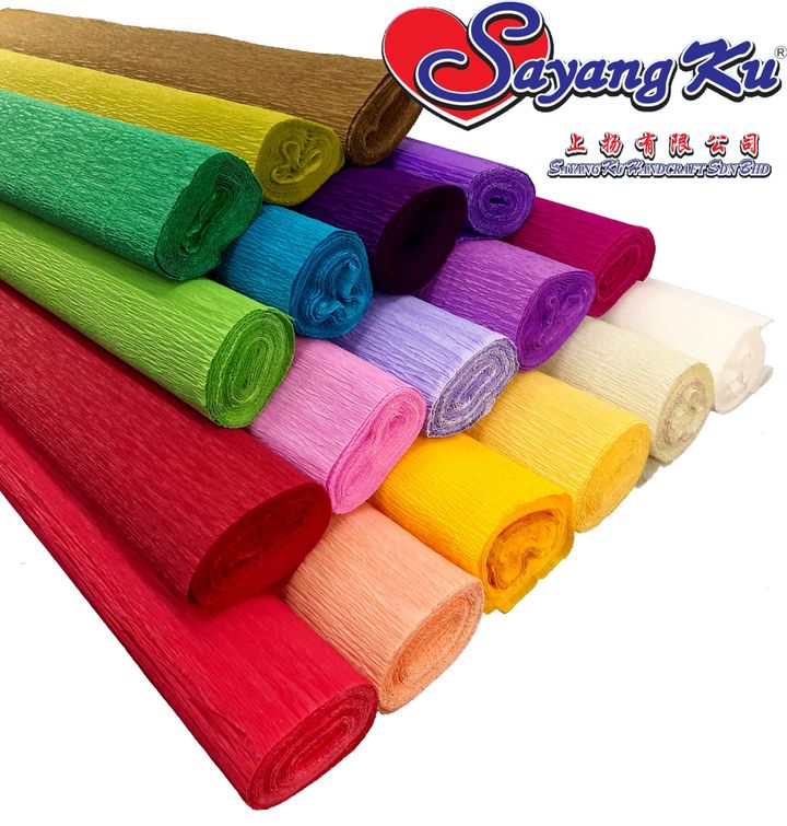 Katalog Kod Warna Kertas Crepe Gulung Crepe Paper Roll untuk Buat Bunga Telur