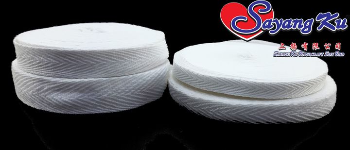 Tali Barut Putih 1 Roll Premium Cotton Ribbons Sewing Accessories