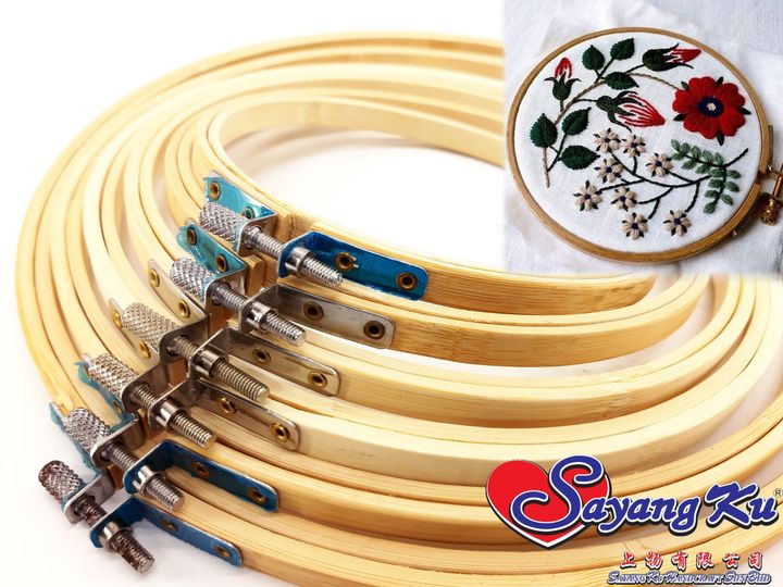 Bamboo Embroidery Hoop Ring Pemidang Kayu Sulam Cross Stitch Malaysia