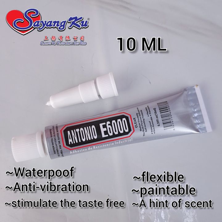 Antonio E6000 Glue 10ml Gam Manik Baju Kurung Kalis Air Malaysia