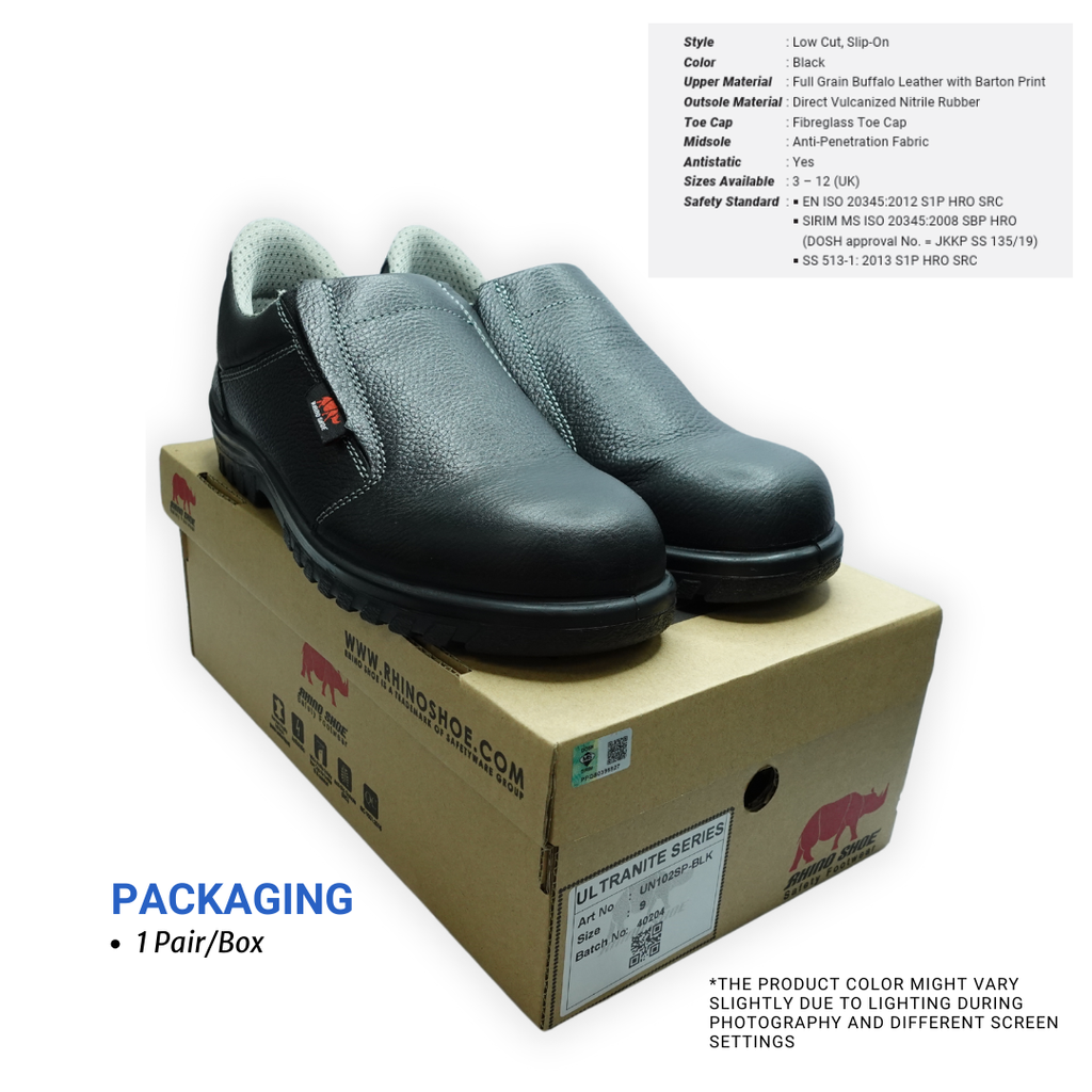 RHINO SHOE UN102SP Ultranite Series Low Cut Simple Design Safety Shoes
