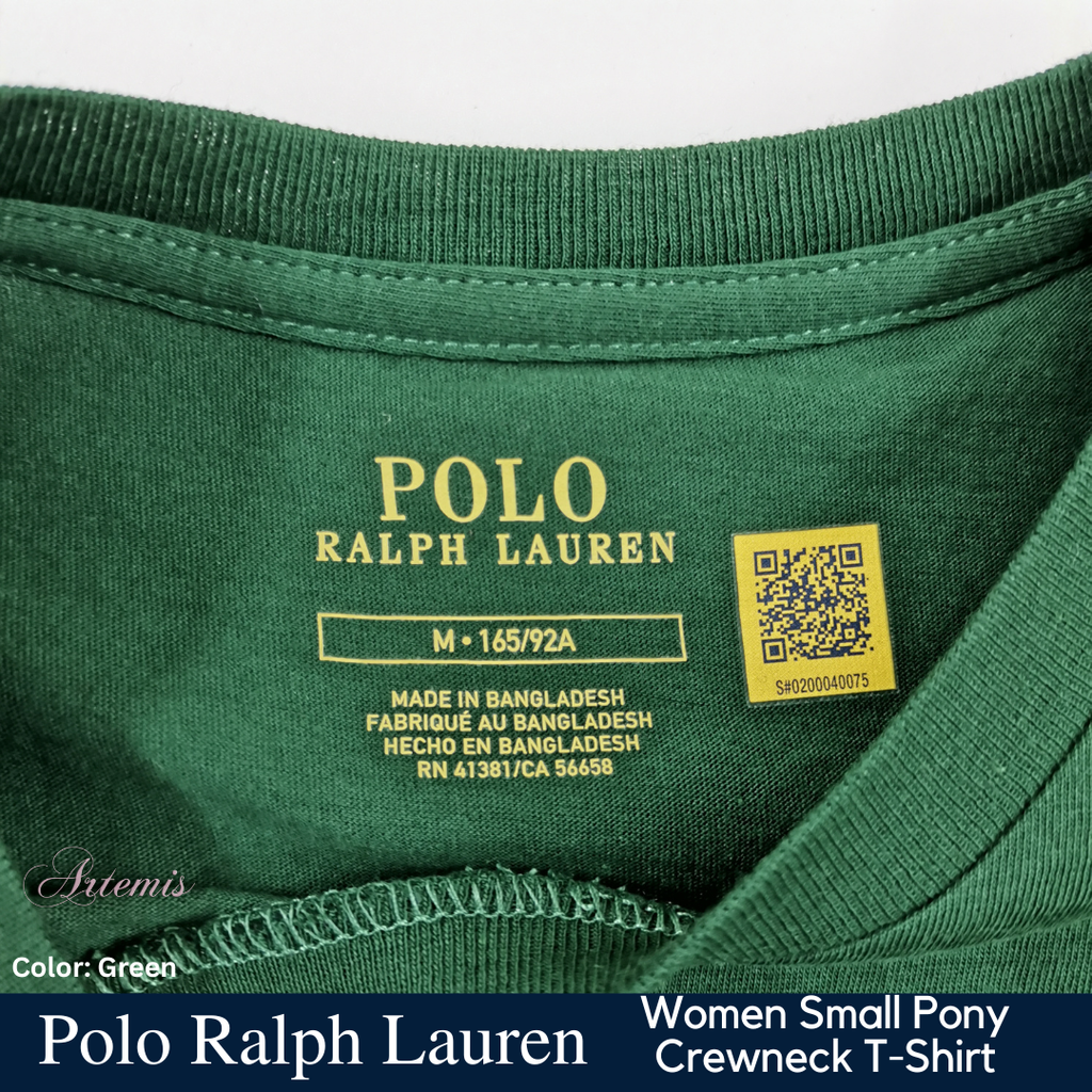 Polo Ralph Lauren Women Small Pony Crewneck T-Shirt (Green) (M) (Apr  2026)