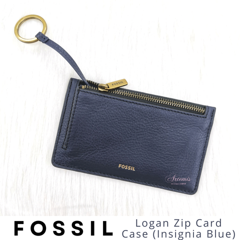 FOSSIL Logan Zip Card Case (Insignia Blue) – Artemis USA Daigou