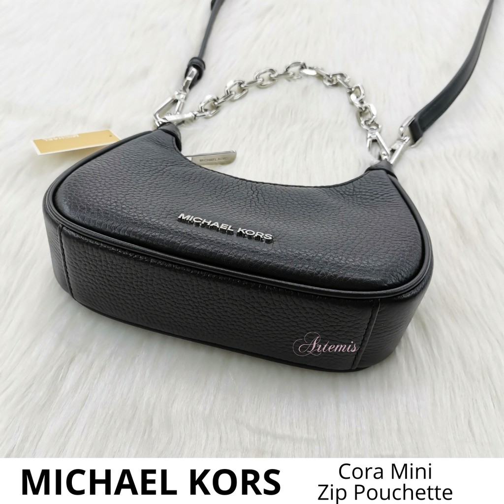 Michael Kors Cora Mini Zip Pouchette In Dk Sangria (Pre-Order