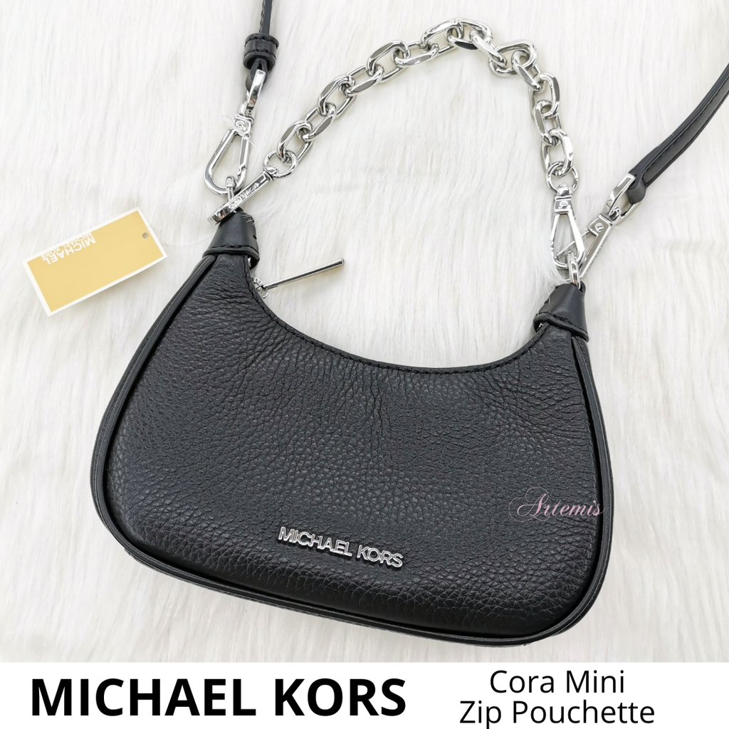 Michael Kors Cora Mini Zip Pouchette In Dk Sangria (Pre-Order