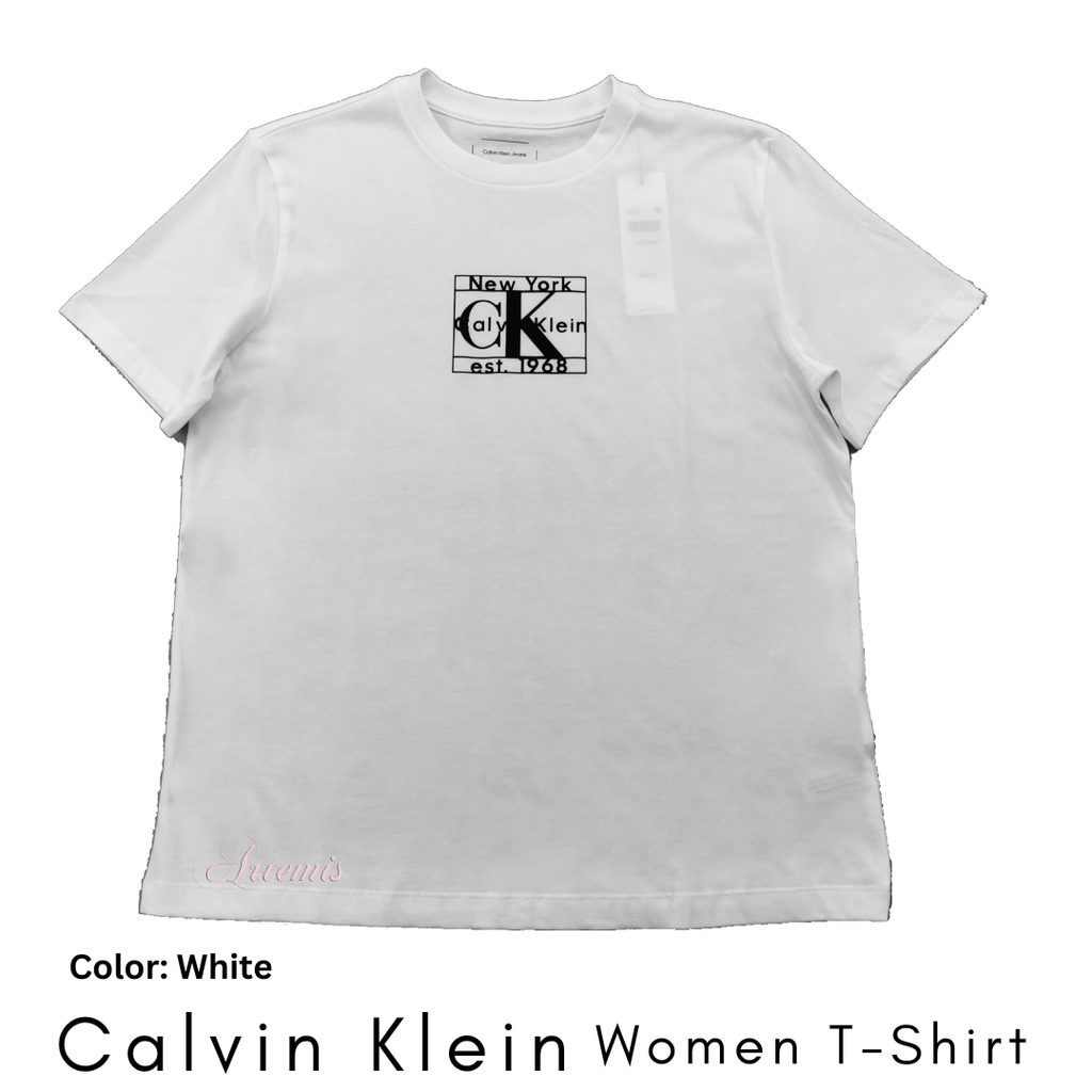 Calvin Klein Women T-Shirt (White) (3 Jan 2024)