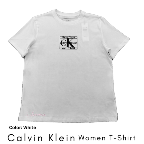 Calvin Klein Women T-Shirt (White) (3 Jan 2024)