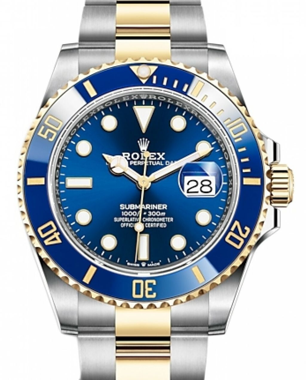 rolex_submariner_date_yellow_gold_steel_blue_dial_ceramic_bezel_oyster_bracelet_126613lb