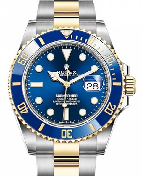 rolex_submariner_date_yellow_gold_steel_blue_dial_ceramic_bezel_oyster_bracelet_126613lb