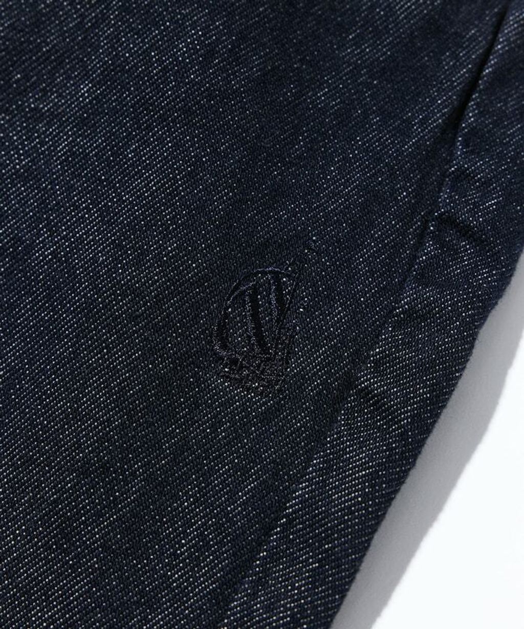 復古水染滾邊雙褶立體剪裁丹寧西裝褲_30