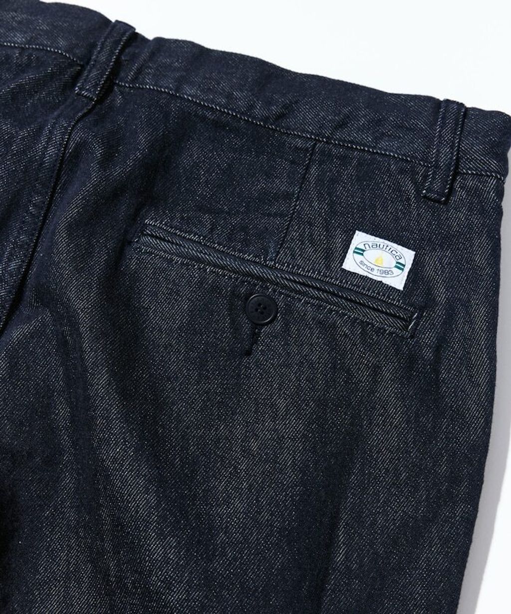 復古水染滾邊雙褶立體剪裁丹寧西裝褲_27