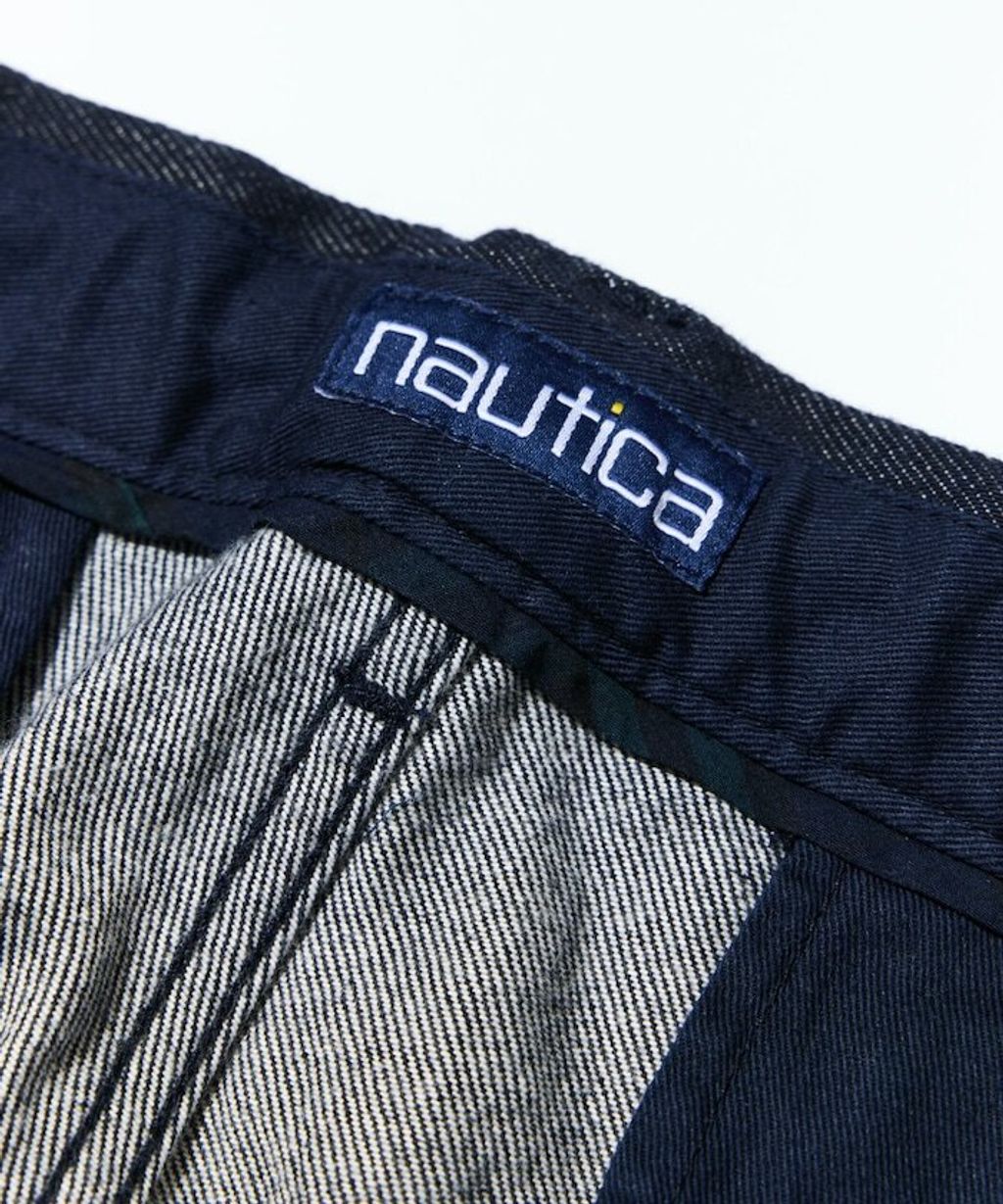 復古水染滾邊雙褶立體剪裁丹寧西裝褲_24