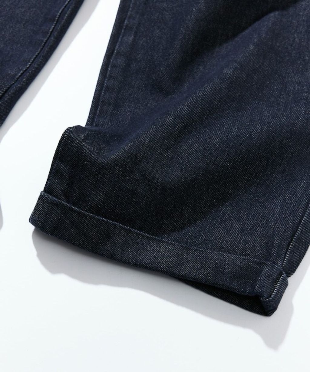 復古水染滾邊雙褶立體剪裁丹寧西裝褲_21