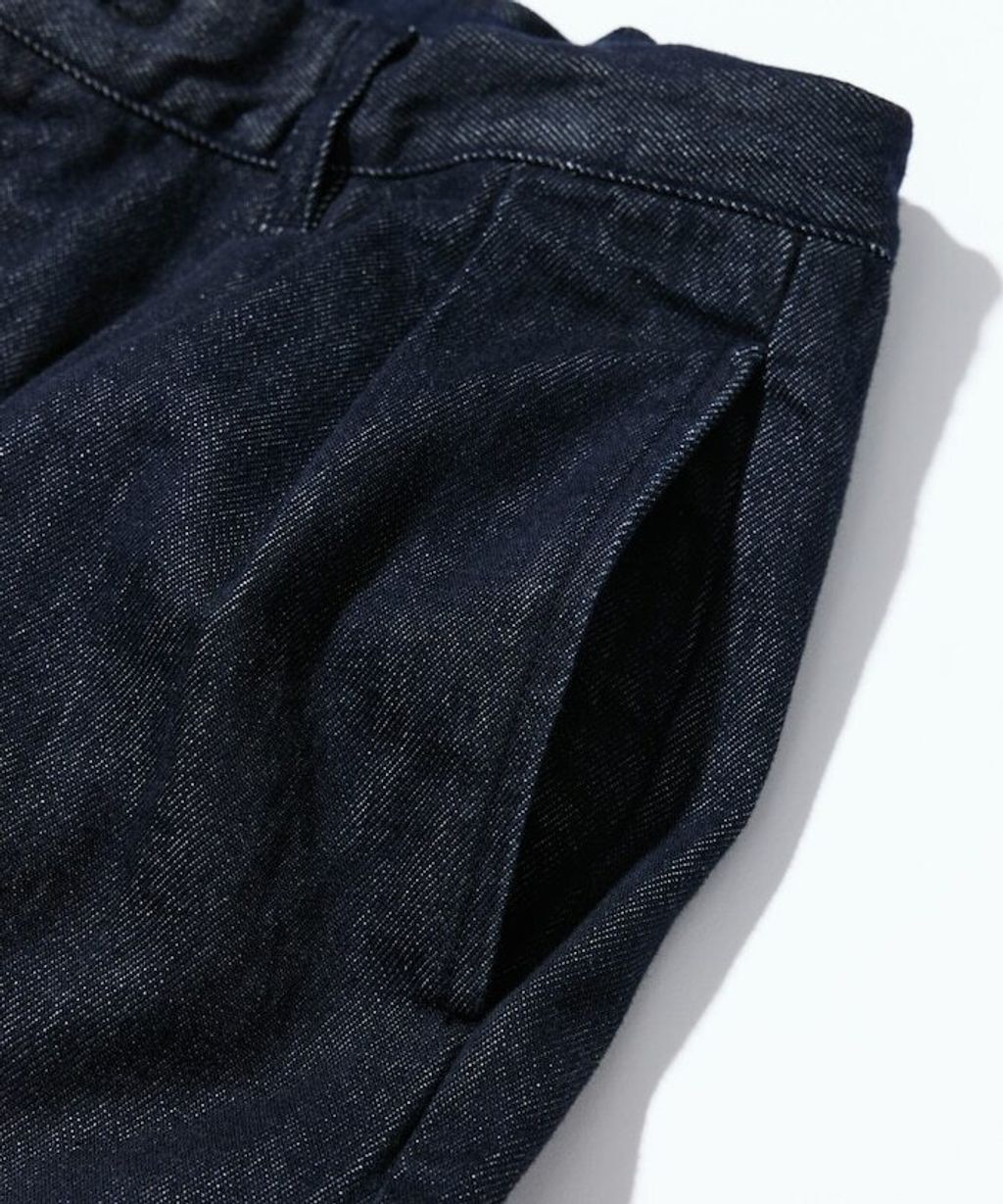 復古水染滾邊雙褶立體剪裁丹寧西裝褲_19