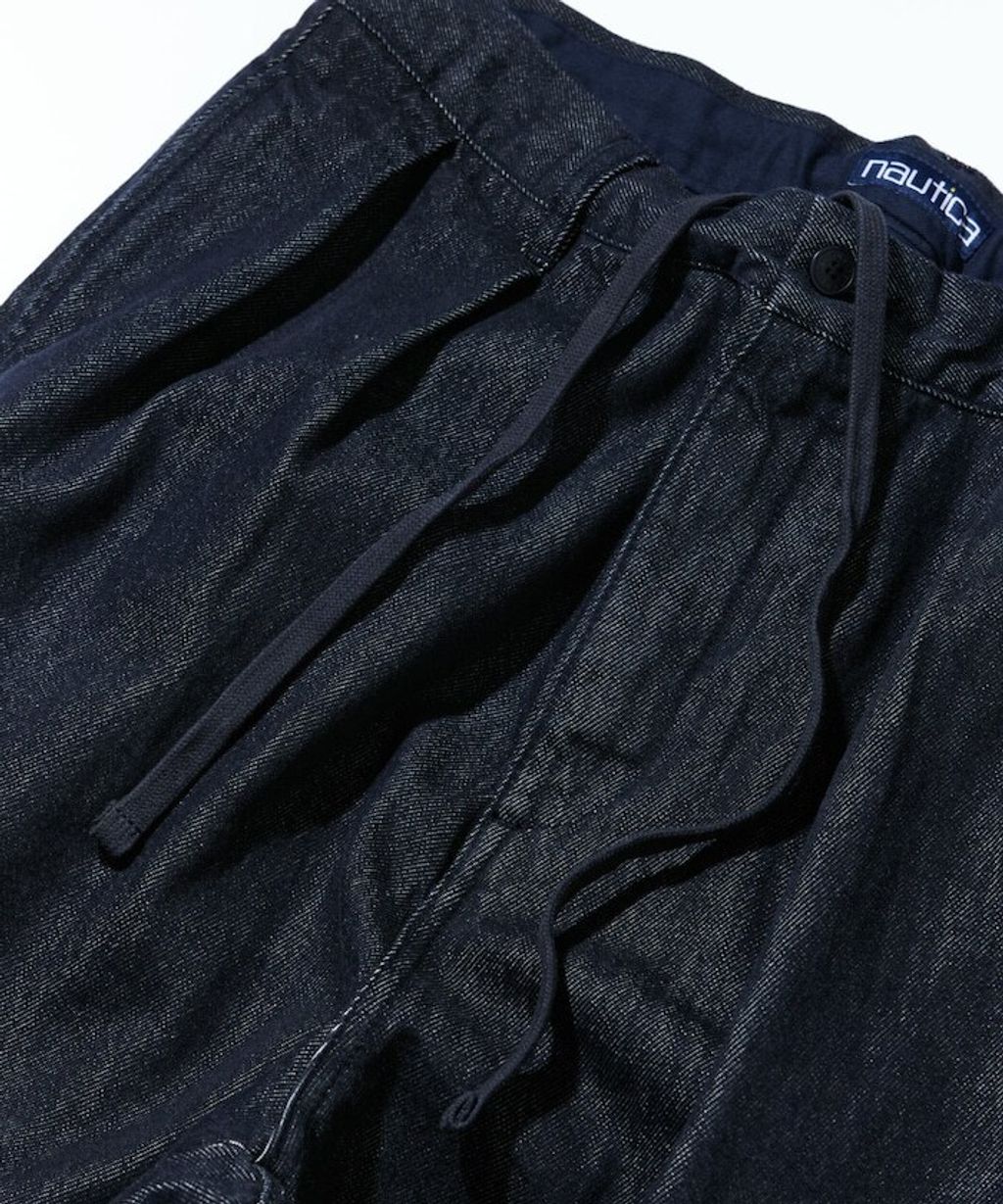 復古水染滾邊雙褶立體剪裁丹寧西裝褲_18