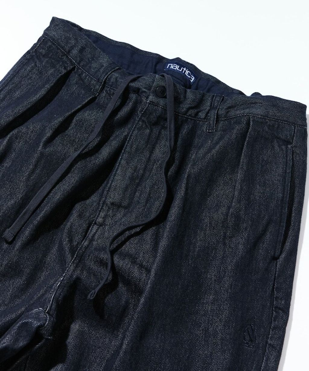 復古水染滾邊雙褶立體剪裁丹寧西裝褲_17