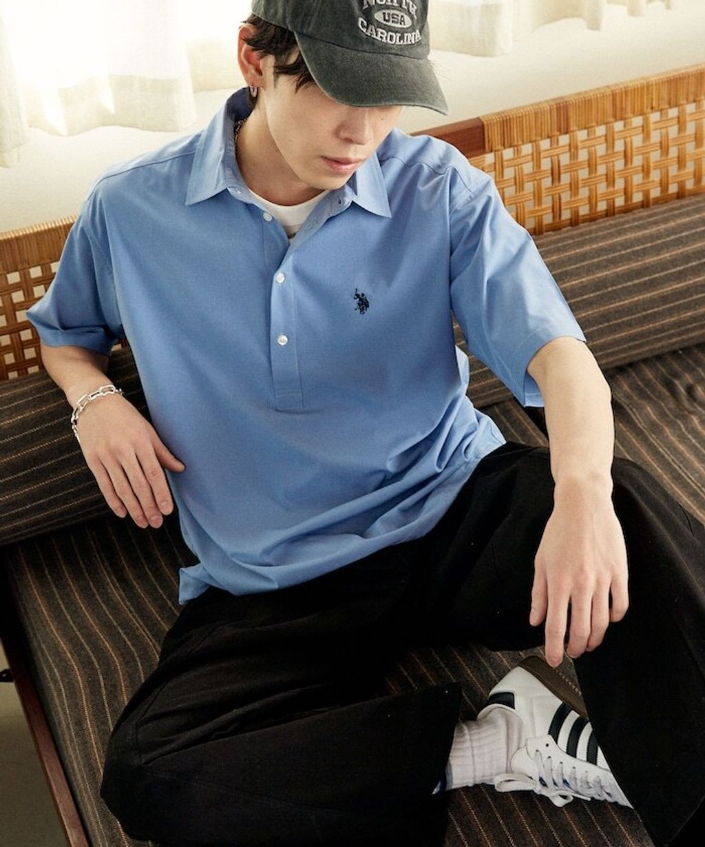 U.S. POLO USSN. × PUBLUX 亞麻短袖襯衫_4
