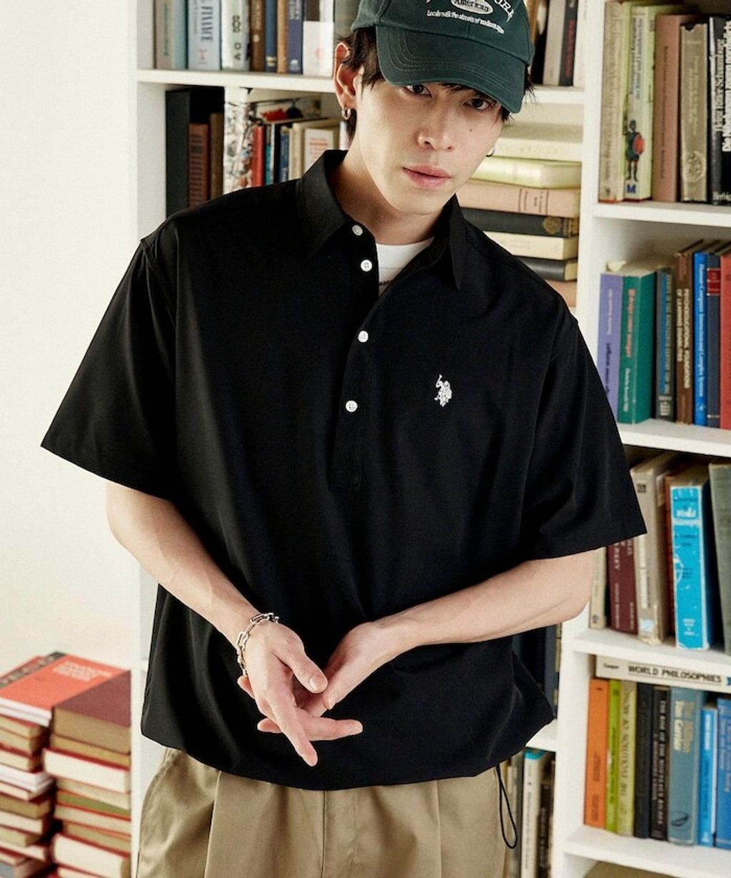 U.S. POLO USSN. × PUBLUX 亞麻短袖襯衫_3