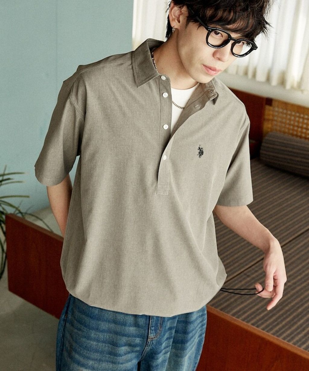 U.S. POLO USSN. × PUBLUX 亞麻短袖襯衫_7