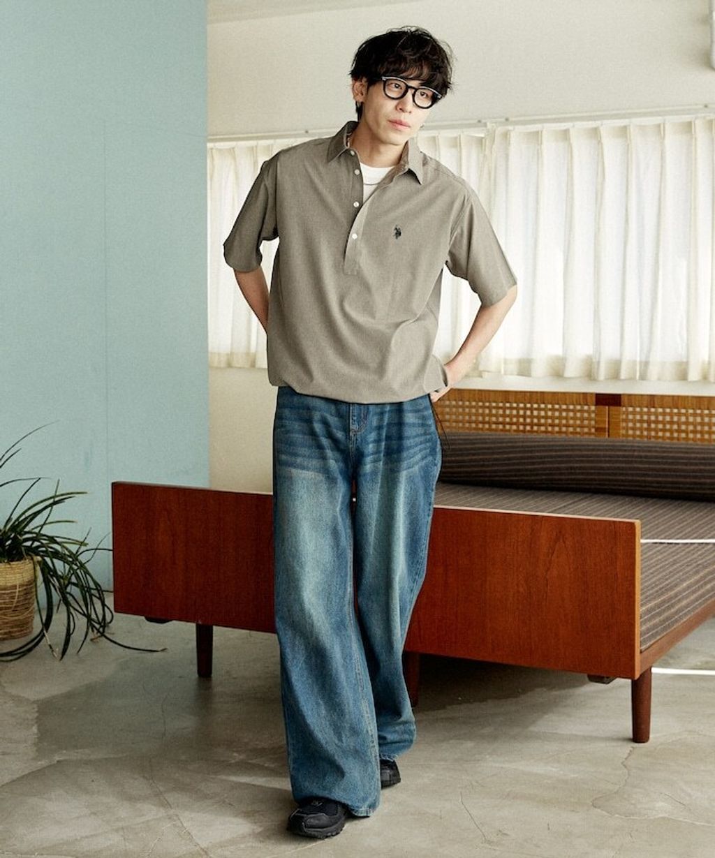 U.S. POLO USSN. × PUBLUX 亞麻短袖襯衫_11