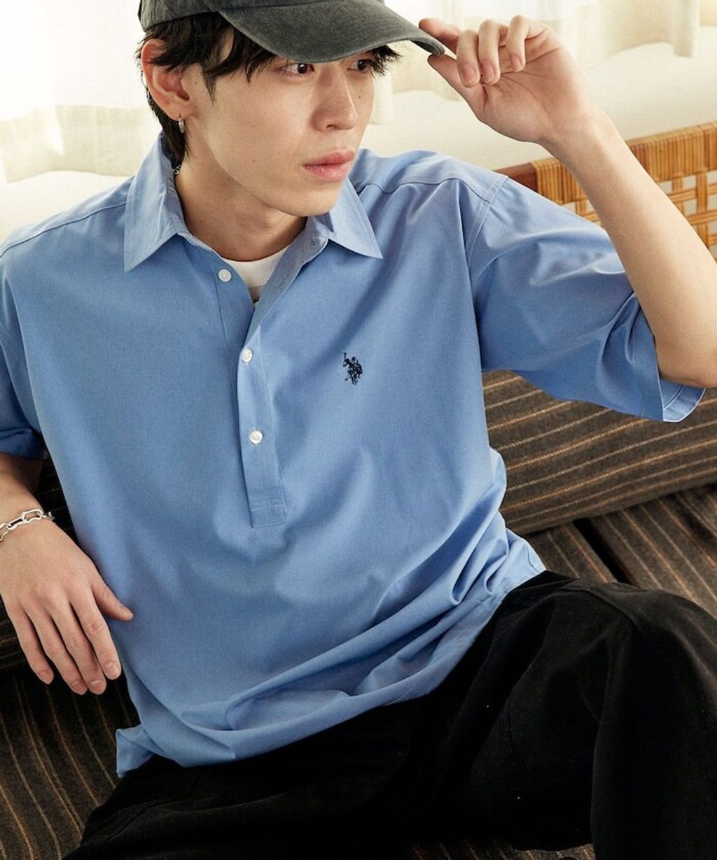 U.S. POLO USSN. × PUBLUX 亞麻短袖襯衫_16