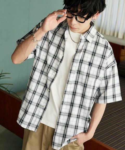 U.S. POLO USSN. × PUBLUX 格紋短袖襯衫_1