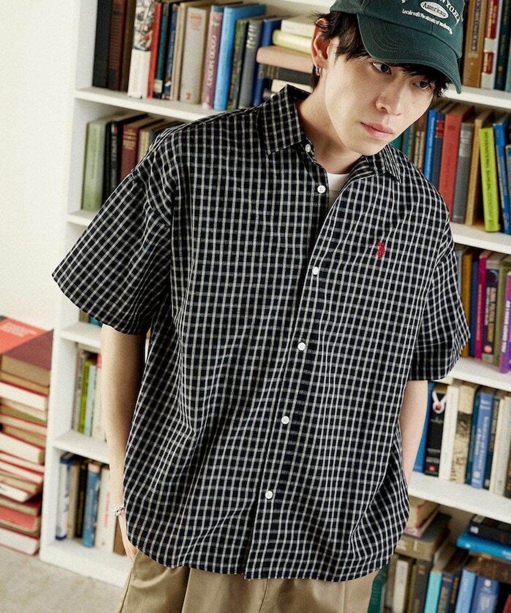 U.S. POLO USSN. × PUBLUX 格紋短袖襯衫_3