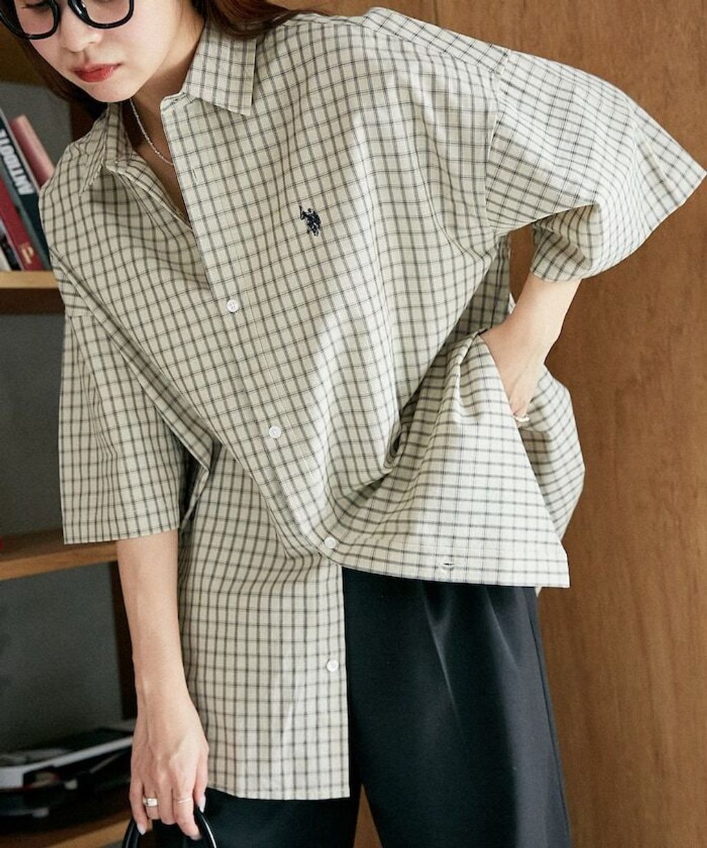 U.S. POLO USSN. × PUBLUX 格紋短袖襯衫_4