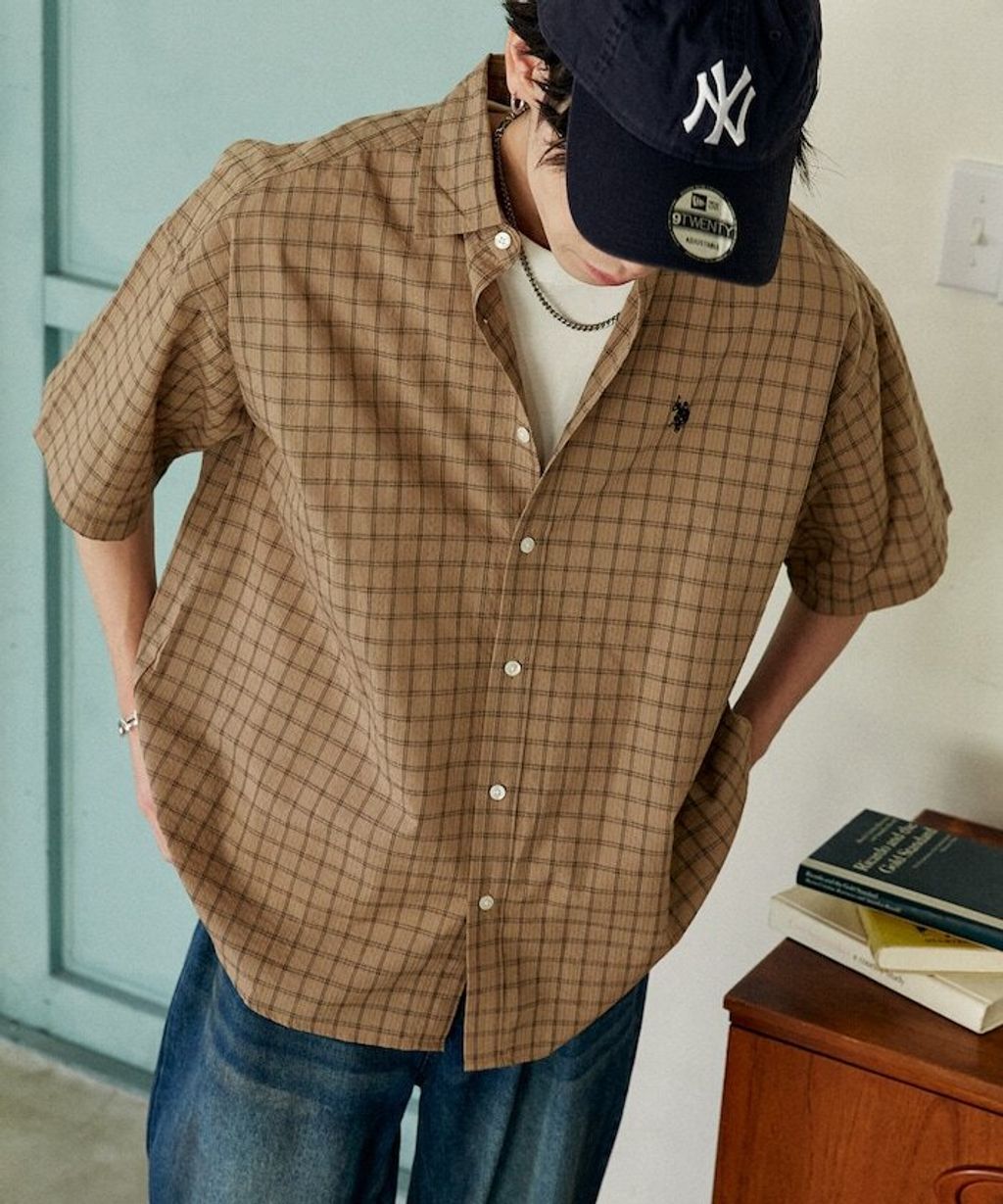 U.S. POLO USSN. × PUBLUX 格紋短袖襯衫_5