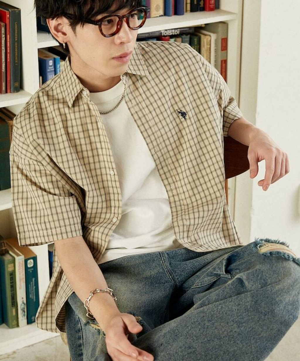 U.S. POLO USSN. × PUBLUX 格紋短袖襯衫_17