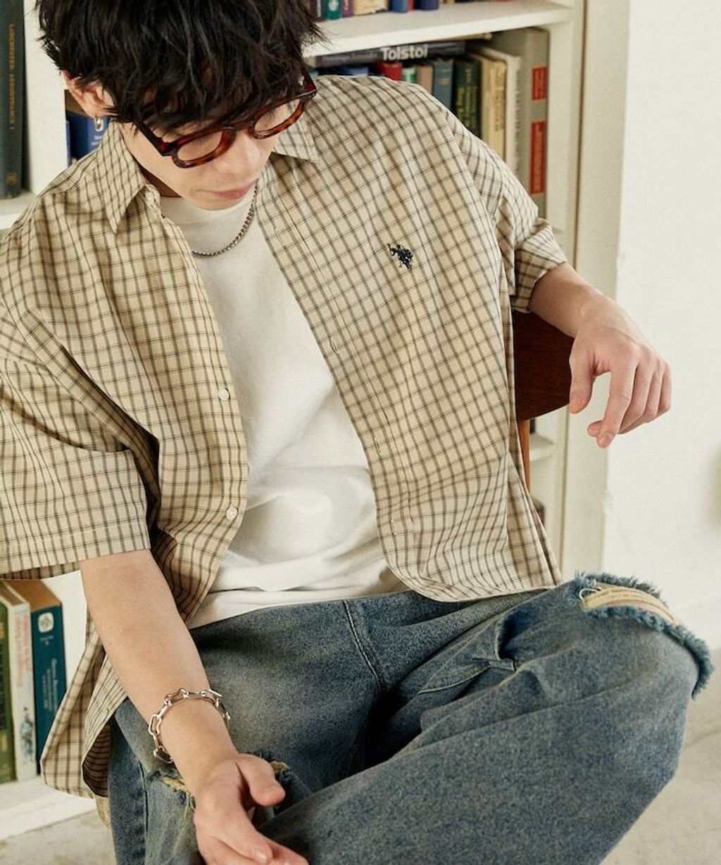 U.S. POLO USSN. × PUBLUX 格紋短袖襯衫_23