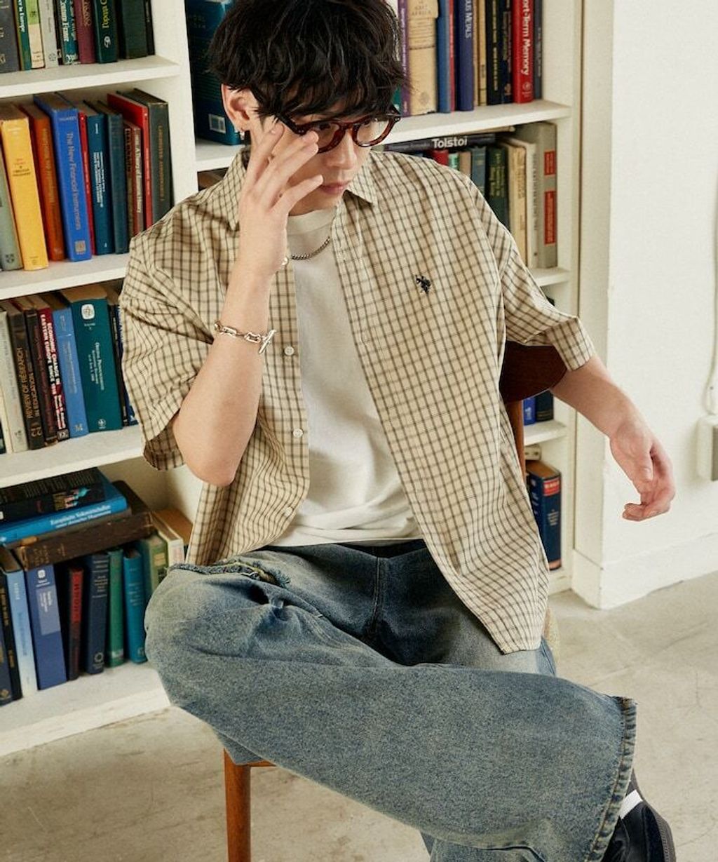 U.S. POLO USSN. × PUBLUX 格紋短袖襯衫_18