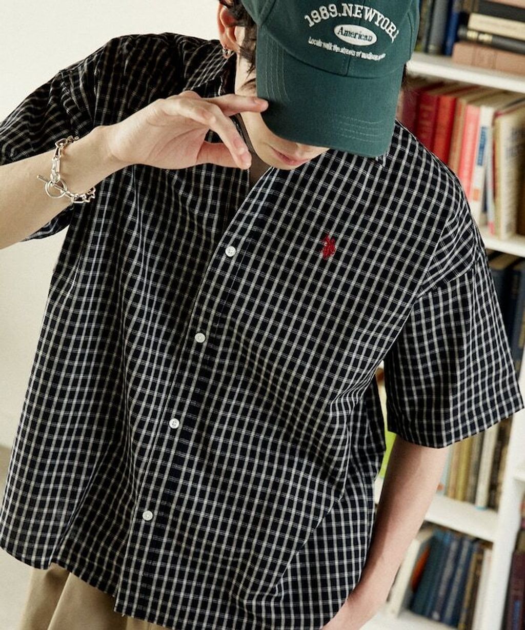 U.S. POLO USSN. × PUBLUX 格紋短袖襯衫_48