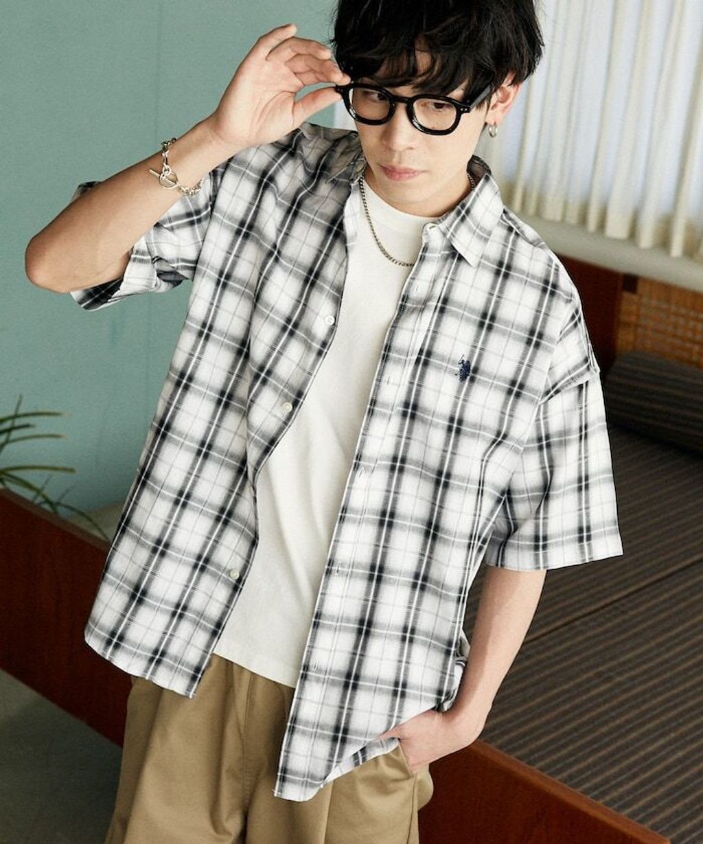 U.S. POLO USSN. × PUBLUX 格紋短袖襯衫_34