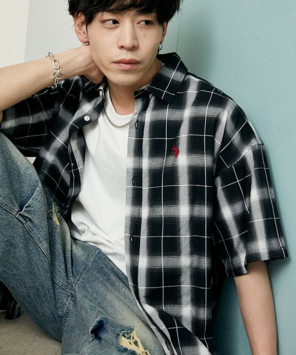 U.S. POLO USSN. × PUBLUX 格紋短袖襯衫_51