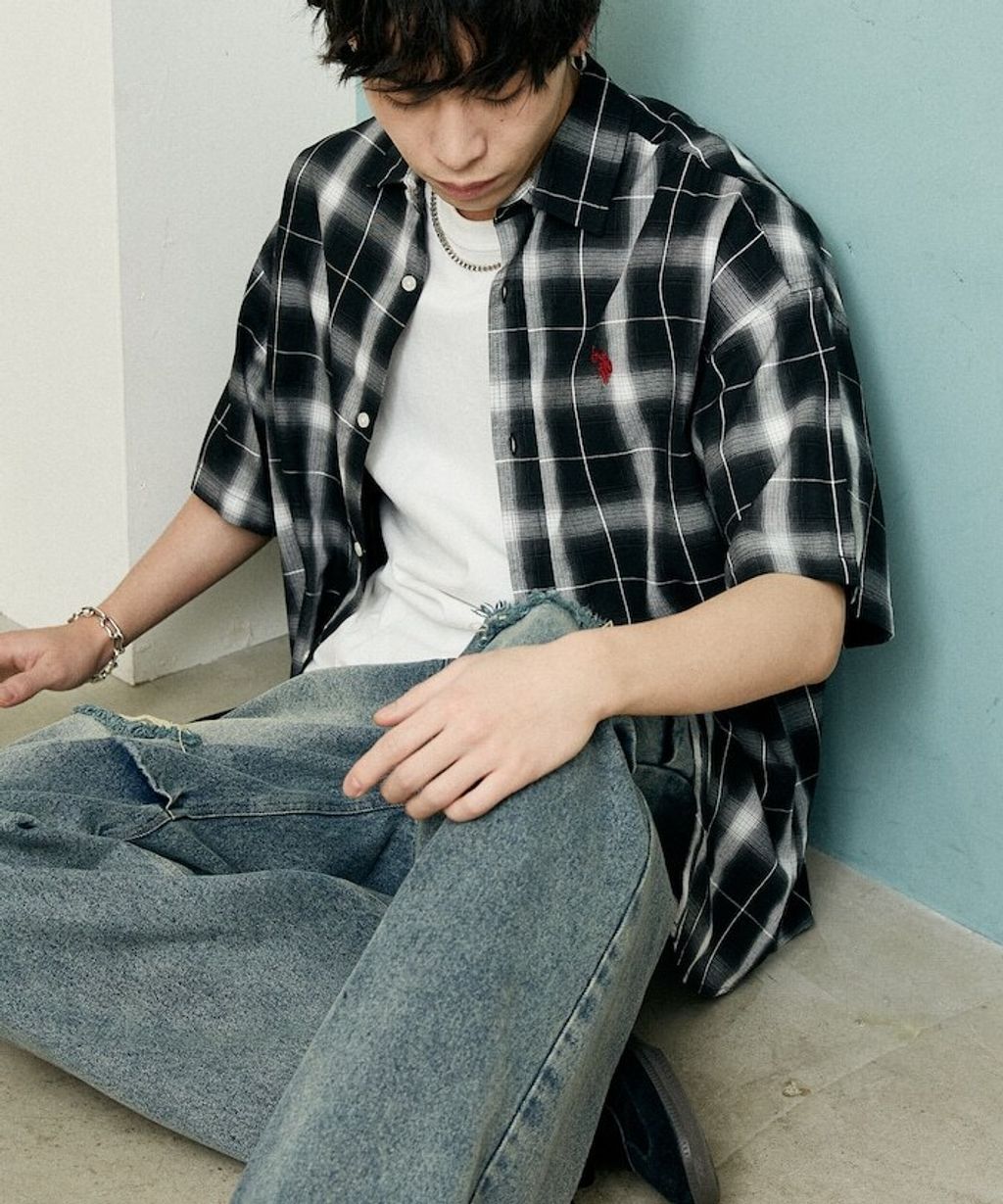 U.S. POLO USSN. × PUBLUX 格紋短袖襯衫_58